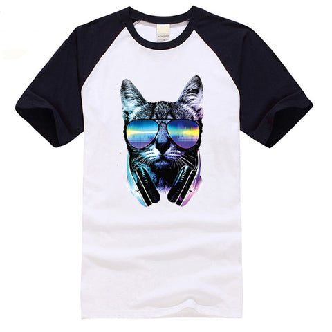 DJ Cat Printed T-shirt